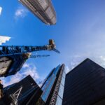 UK, London, Skyscrapers at Lime Street, upward view